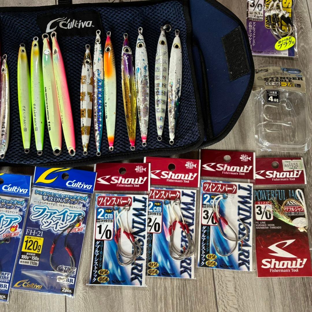 引退品 ジグ トッププラグ ケース ハリ ショアジグまとめ売り