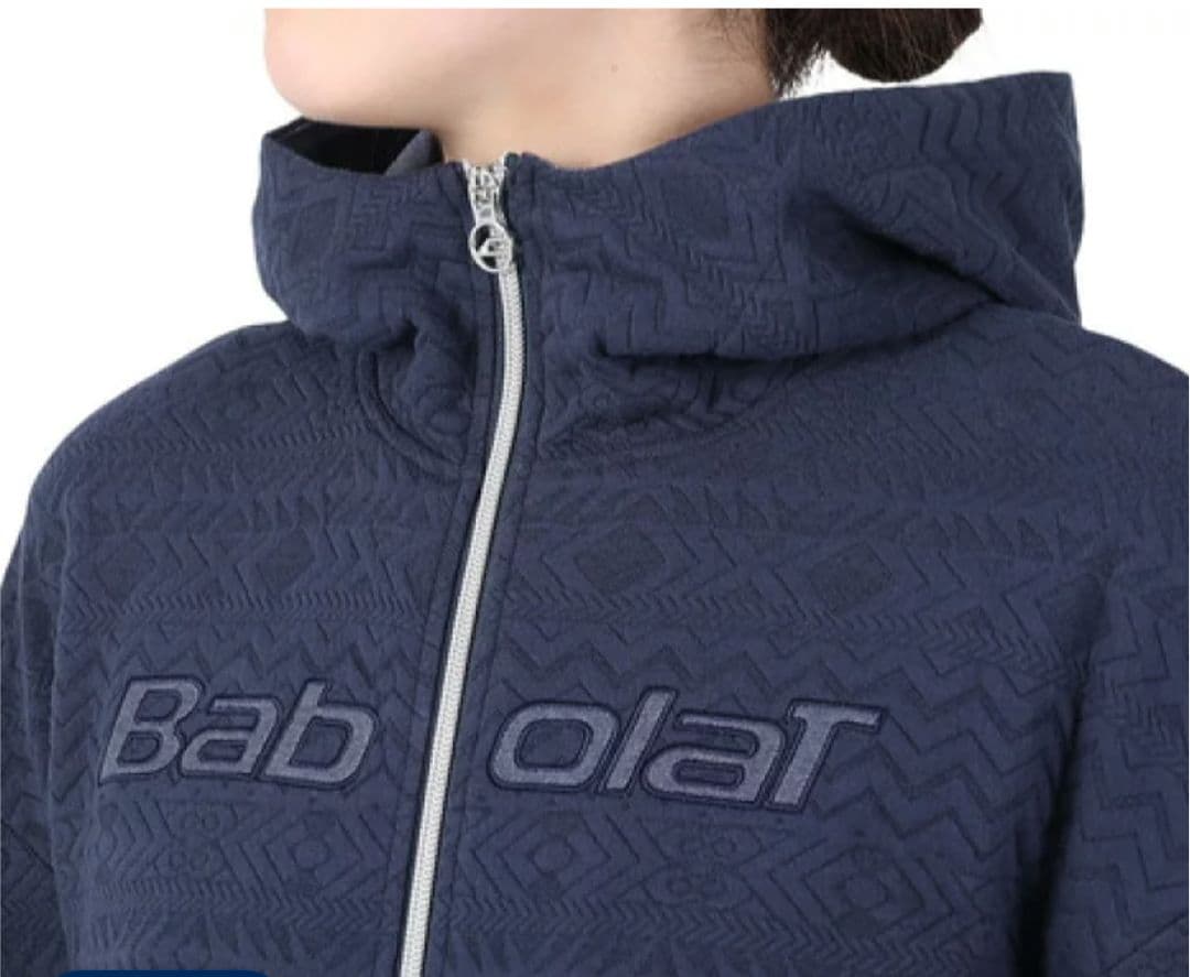 Babolat ネイビー フード付きパーカー M