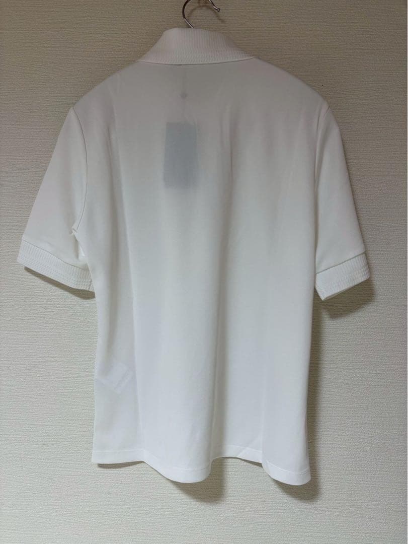 新品☞シンプル上品ジーフォア速乾性　レディースポロシャツ【白・m】半袖