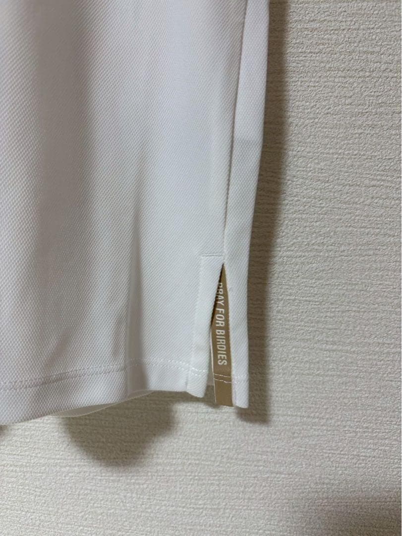 新品☞シンプル上品ジーフォア速乾性　レディースポロシャツ【白・m】半袖
