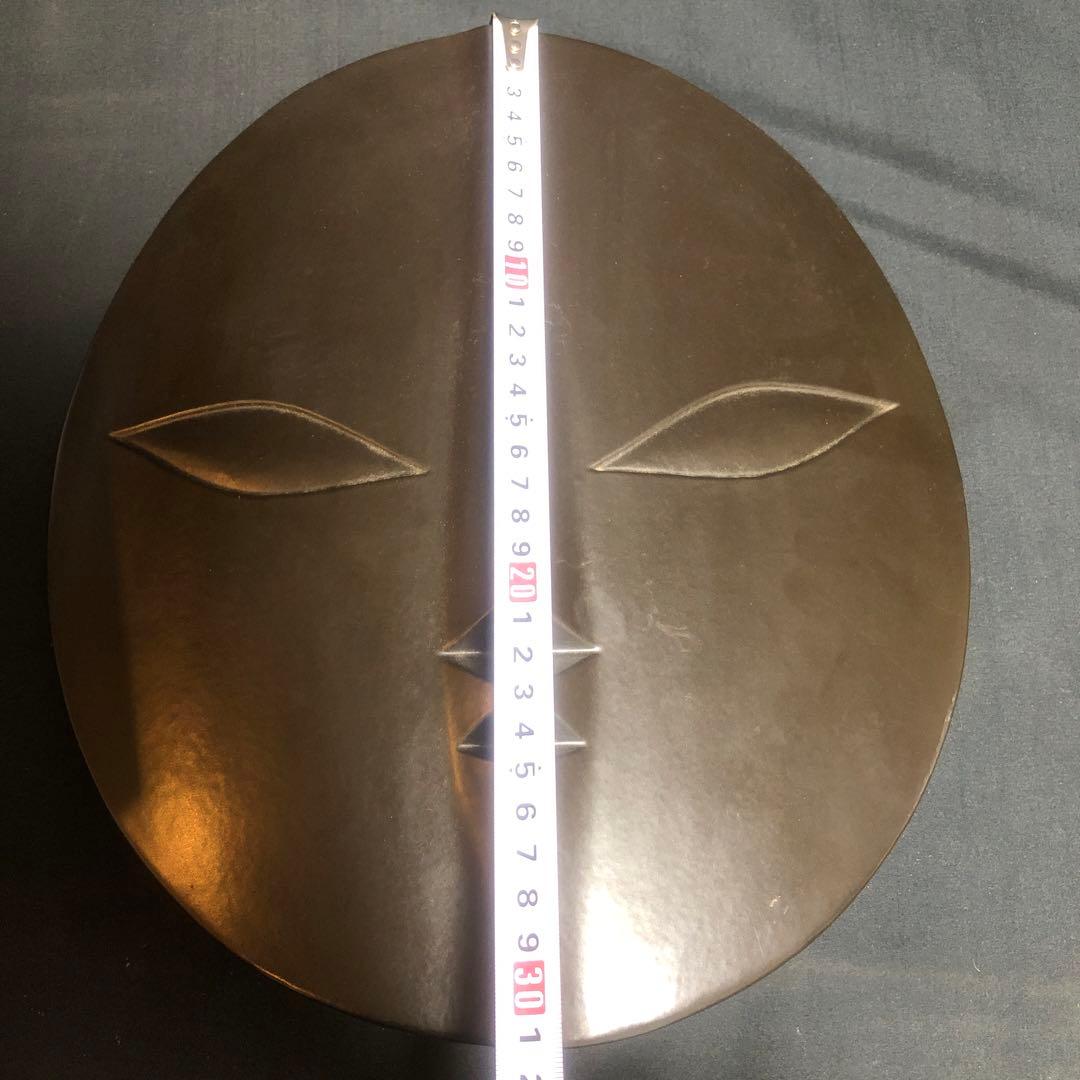 美品 岡本太郎「太陽の顔（黒い太陽 過去の顔）」信楽焼 刻サイン