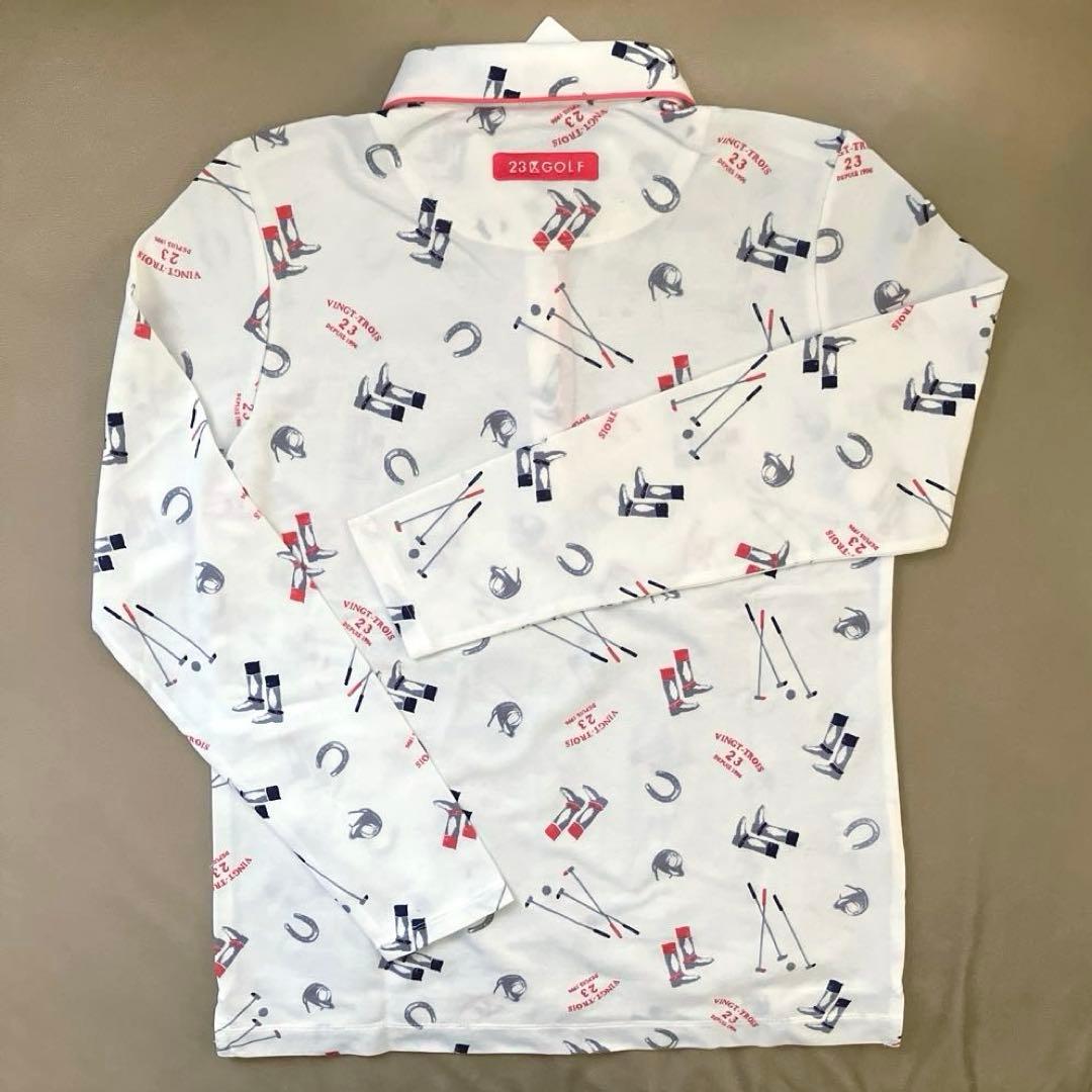 【未着用】23区 GOLF レディース 長袖ポロシャツ サイズIII タグ付き