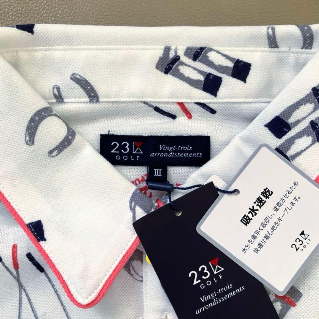 【未着用】23区 GOLF レディース 長袖ポロシャツ サイズIII タグ付き