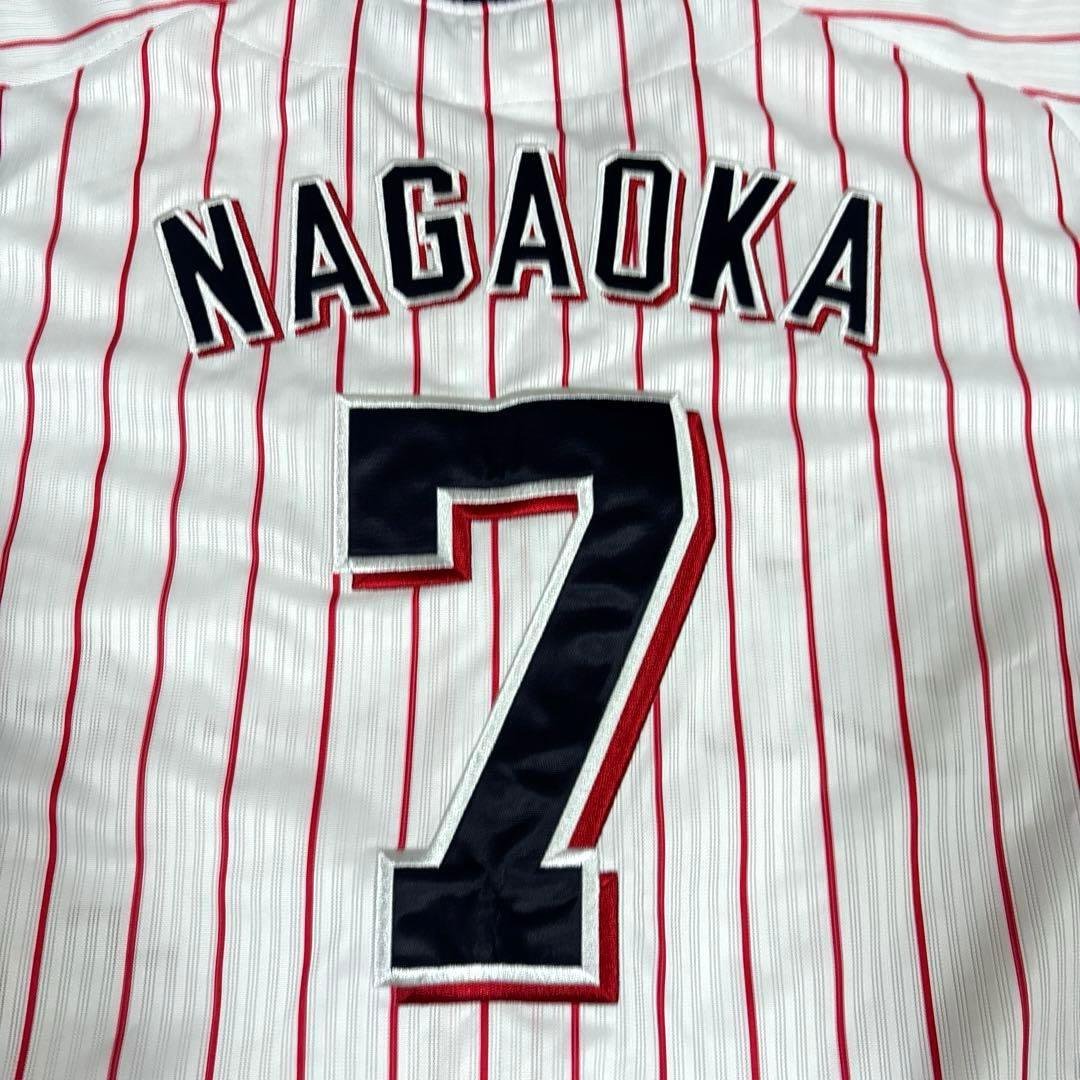 【美品】長岡秀樹　東京ヤクルトスワローズ　公式レプリカユニフォーム　Lサイズ