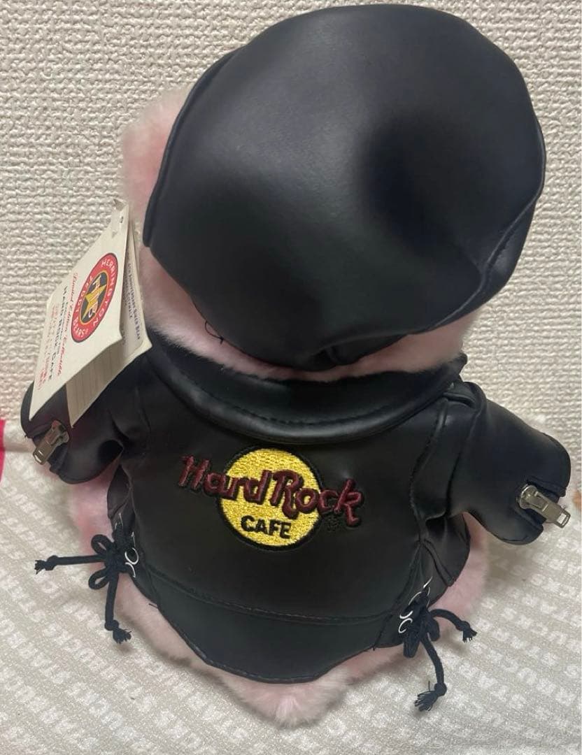 希少タグ付　ハードロックカフェ くまぬいぐるみ　OSAKA ライダースジャケット