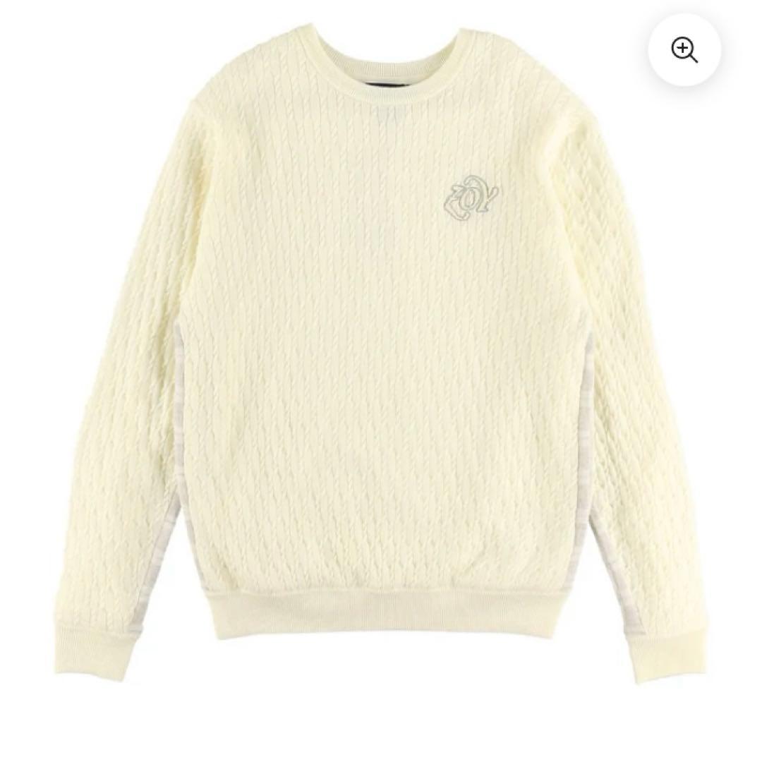 ZOY ゾーイ　CASHWOOL SWE プルオーバー 防風裏地付 ホワイト