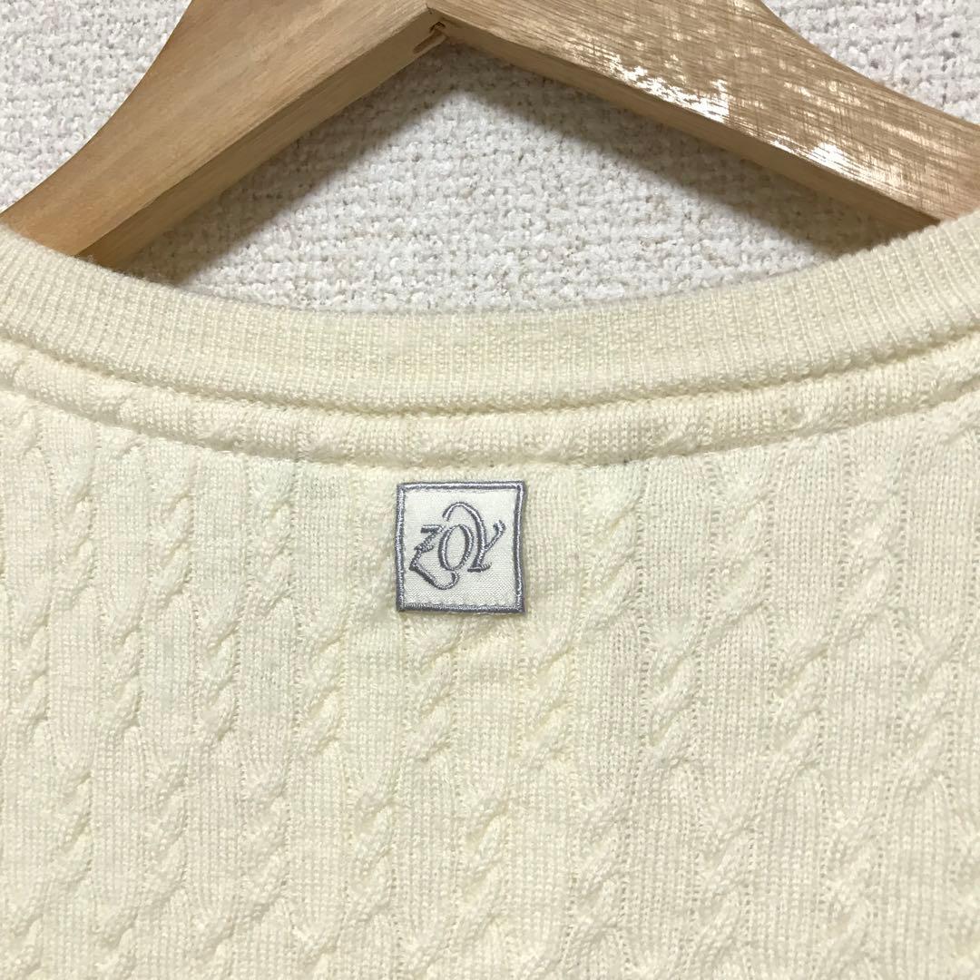 ZOY ゾーイ　CASHWOOL SWE プルオーバー 防風裏地付 ホワイト