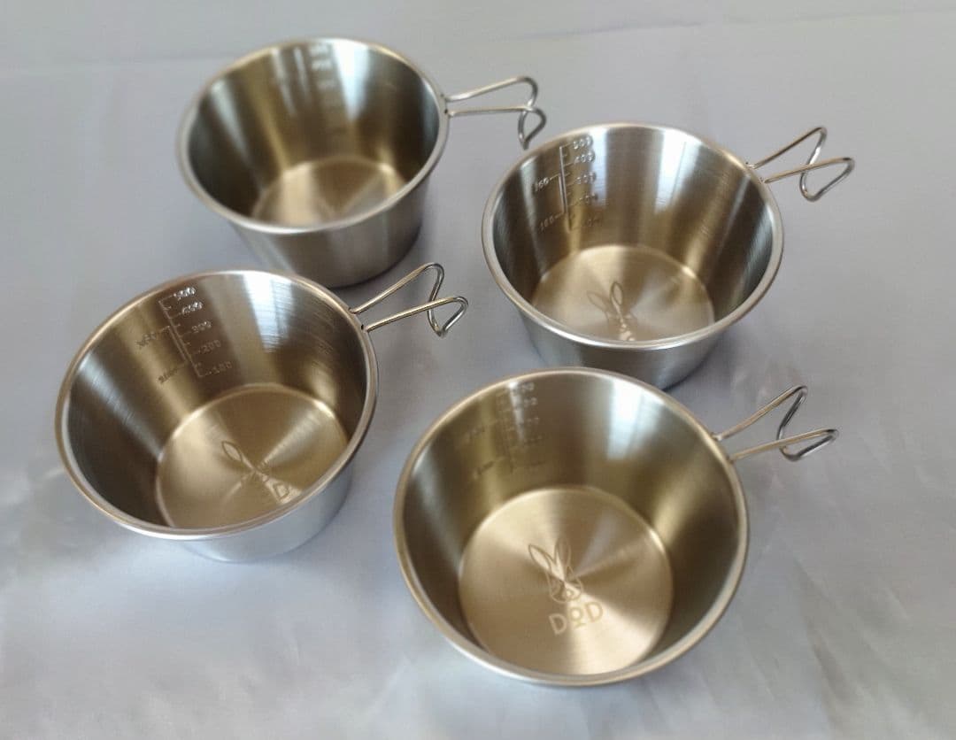 【新品未使用品】DOD ウサシェラノカゾク ステンレスシェラカップ8個 収納袋付