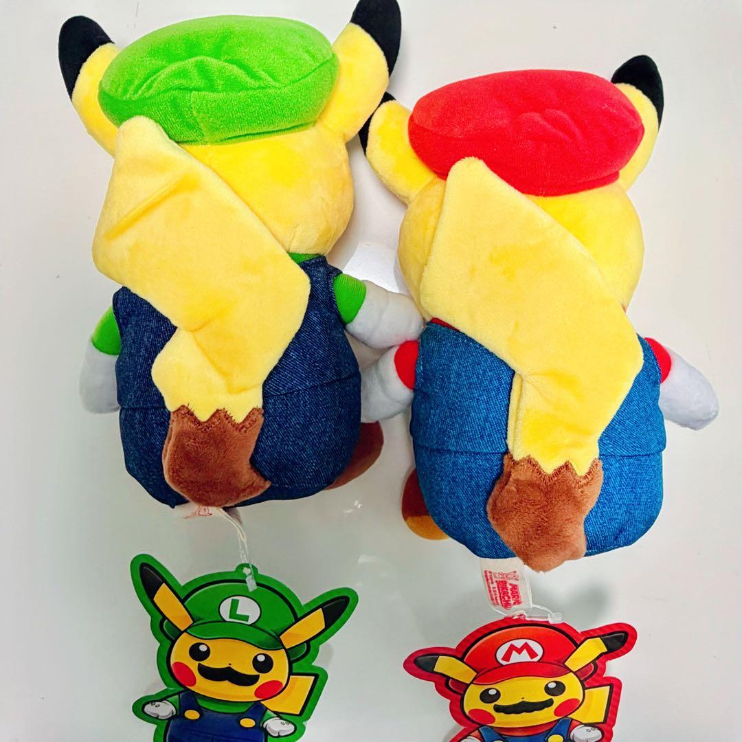 マリオピカチュウ　ルイージピカチュウ　ぬいぐるみ ポケモン