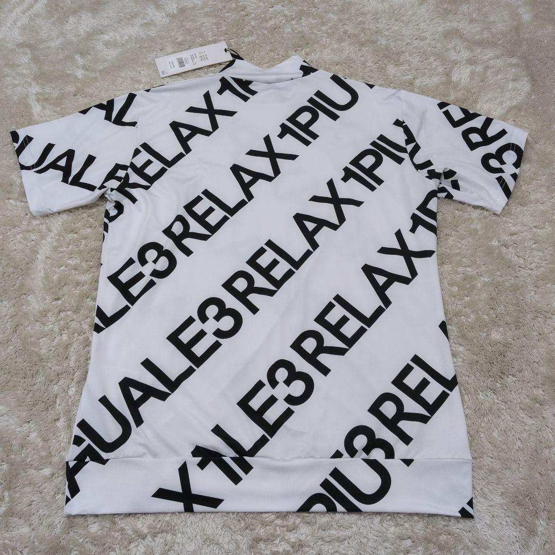 【新品】1PIU1UGUALE3 モックネック シャツ 半袖 総柄 ゴルフ