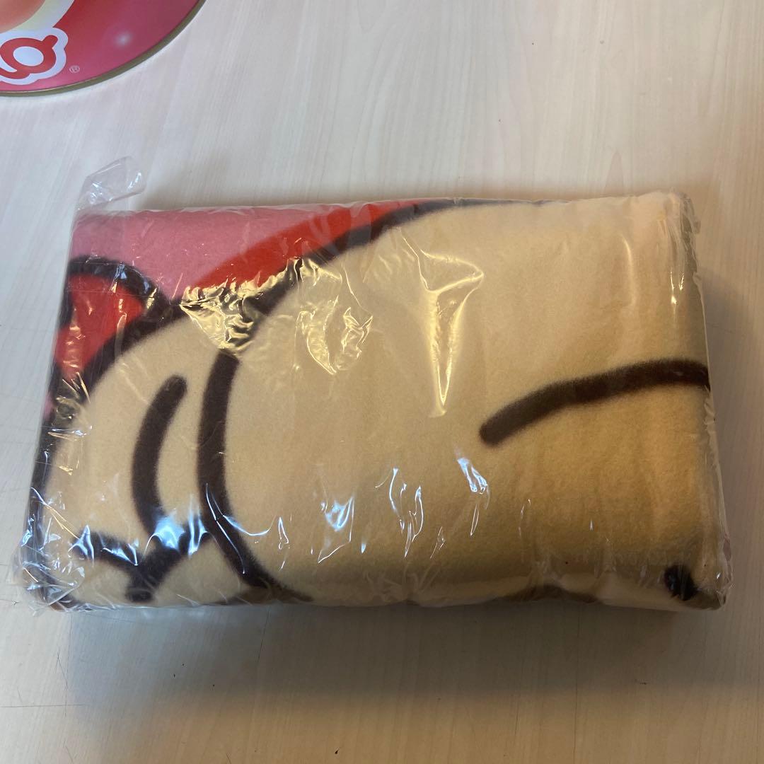 ペコちゃん　スツール缶　ブランケット付き