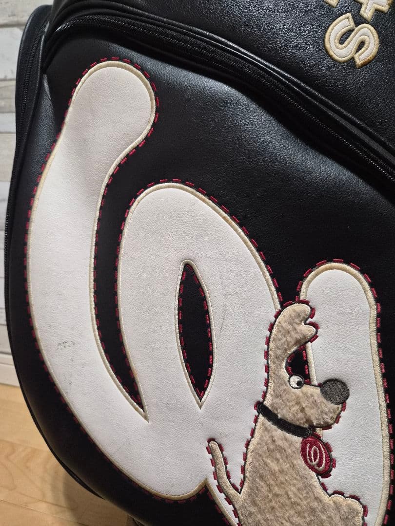 m-u sports 犬刺繍 キャディバッグ 黒