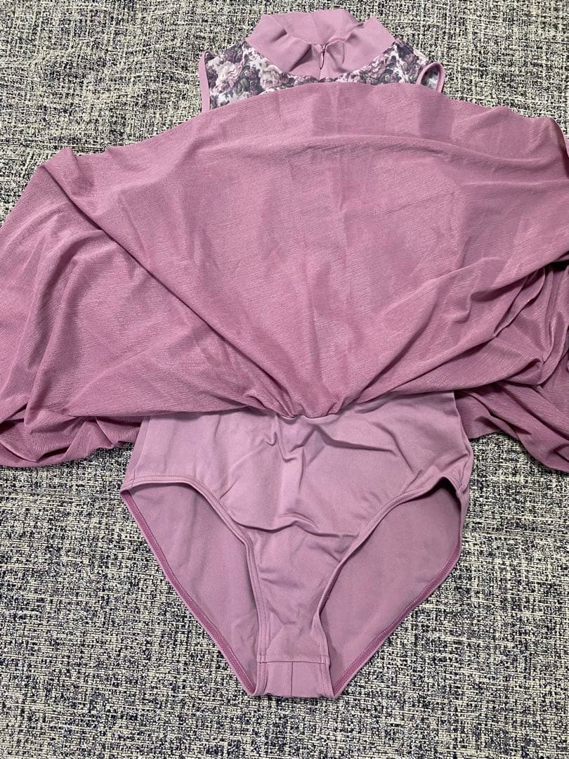 【美品】チャコット バレエ スカート付きレオタード　M ピンク/パープル/花柄