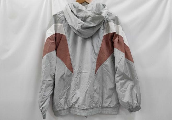 adidas アディダス フード付 ナイロン 未使用 タグ付き Lサイズ グレー