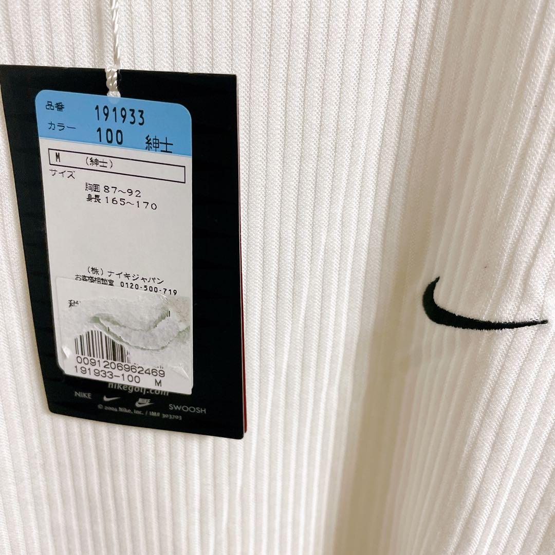 未使用　ナイキゴルフ　タイガーウッズ　モックネック　半袖　ニットTシャツ M