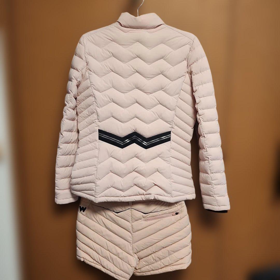 WideAngleのピンク キルティングジャケット＆ショートパンツセット