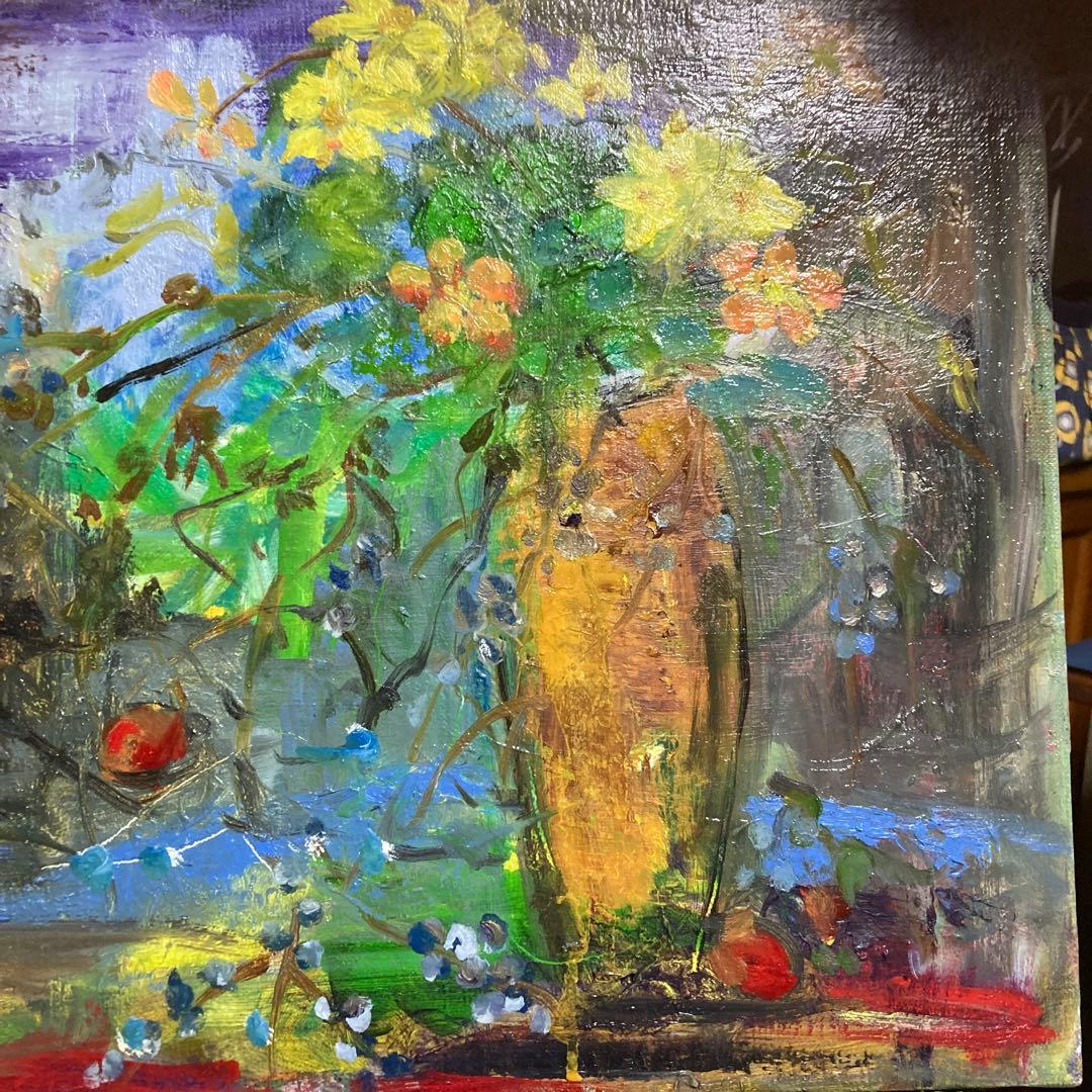 花瓶の花 油彩画　　　　Hiroko