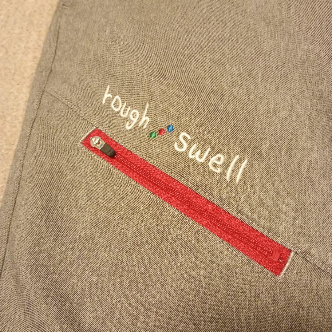 rough＆swell グレー 裏起毛ゴルフパンツ Lサイズ ロゴ刺繍