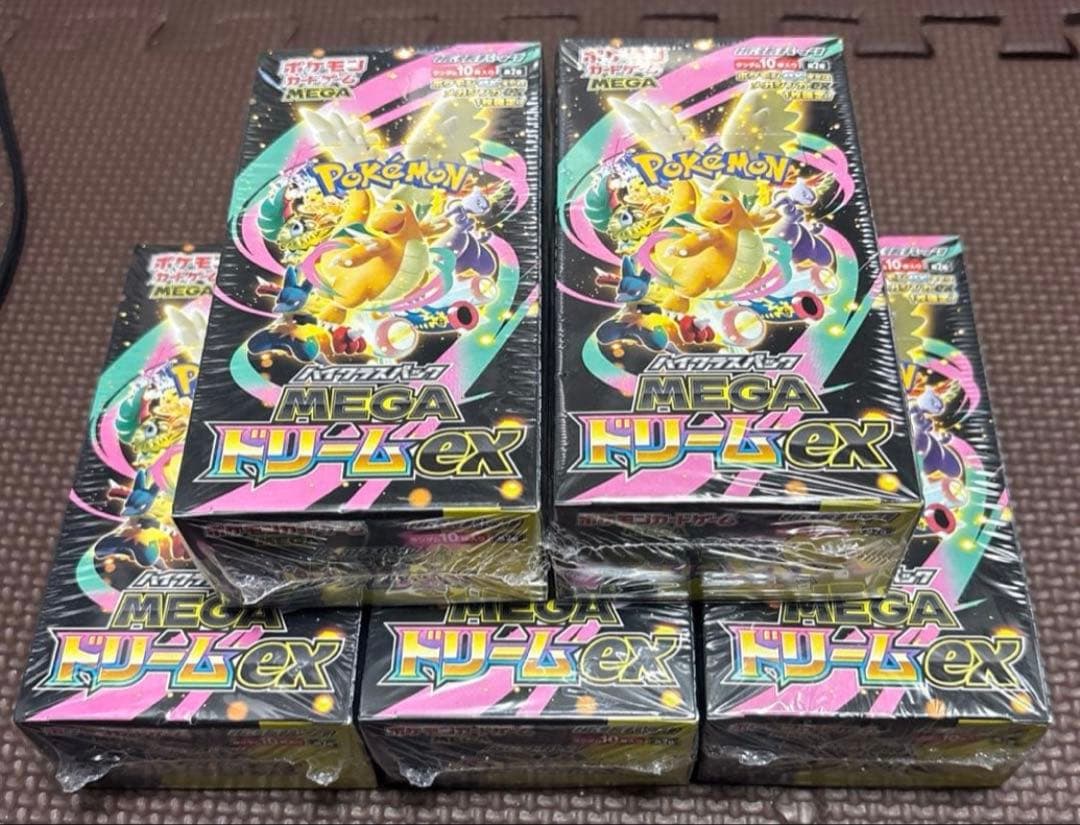 早い者勝ち　ポケカ　メガドリームex 5箱　シュリンク付き 新品、未開封