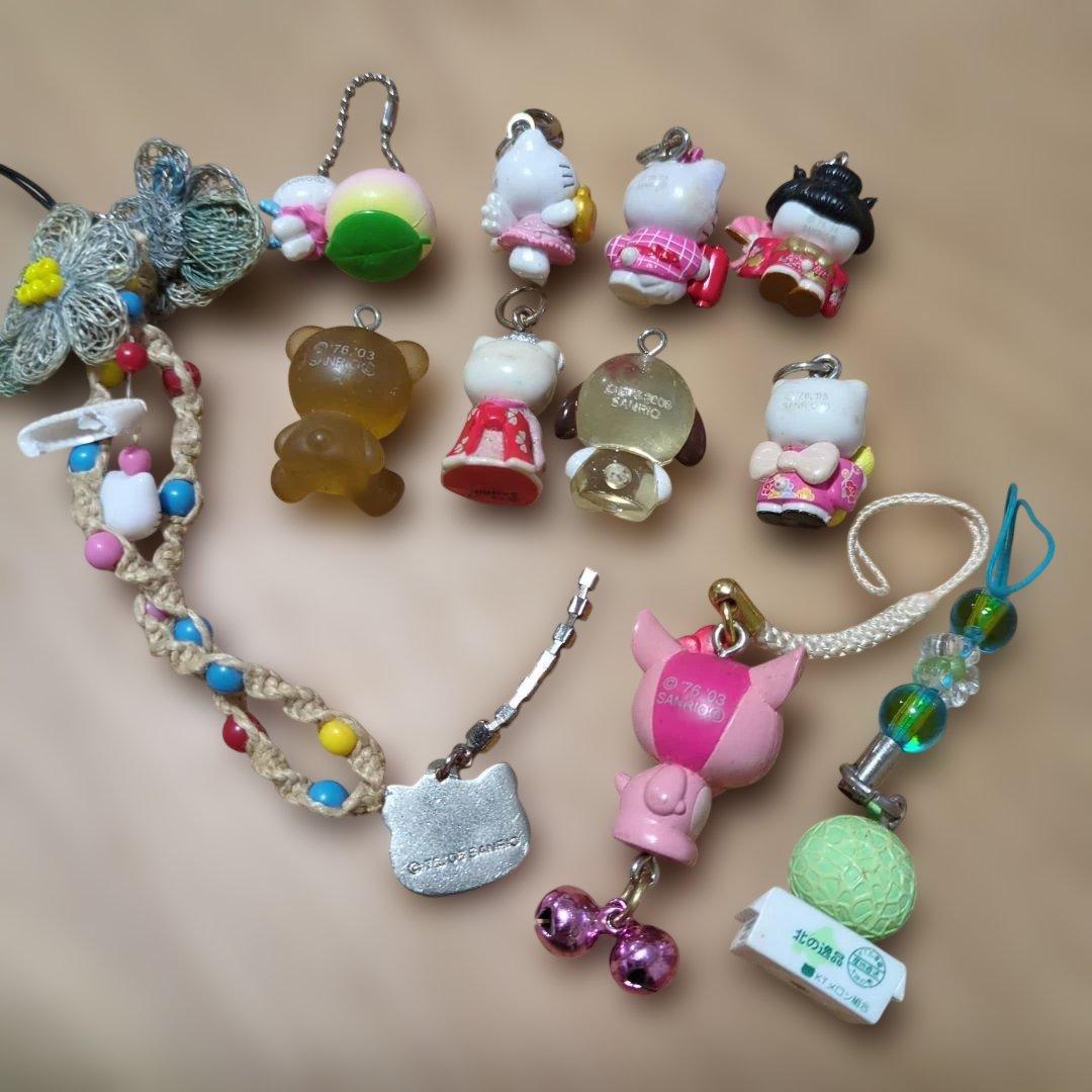 レア キティちゃん ご当地キティ 根付けストラップ キーホルダー セット 12個