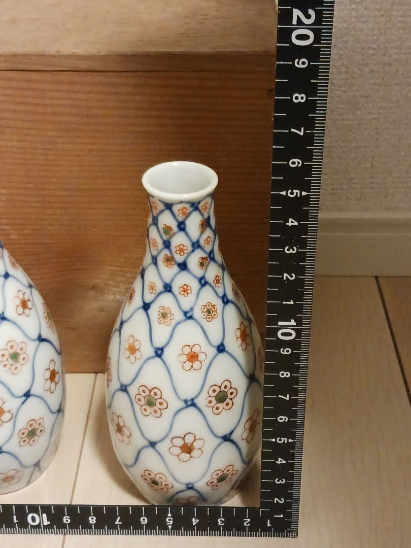網目色入梅文徳利 酒器 時代物