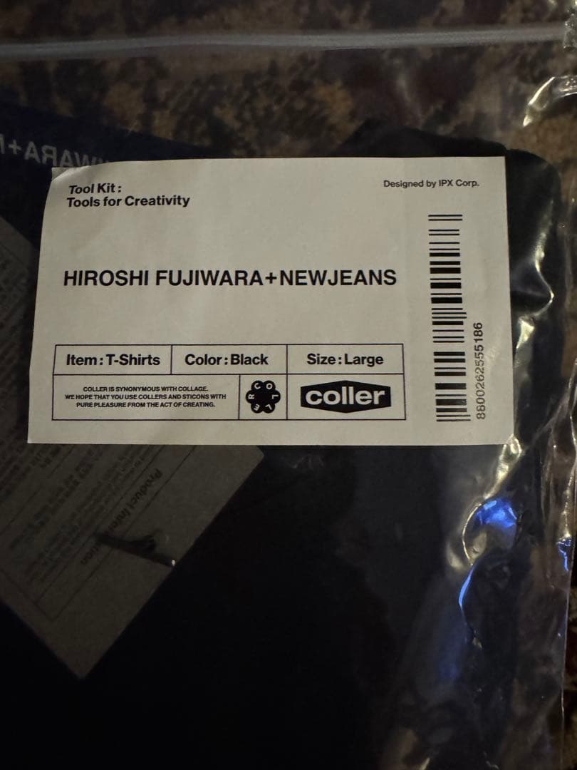 HIROSHI FUJIWARA+NEWJEANS Tシャツ Lサイズ ブラック
