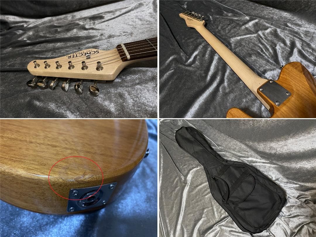 美品 限定生産モデル Schecter OL-PT-TH ホロウボディ