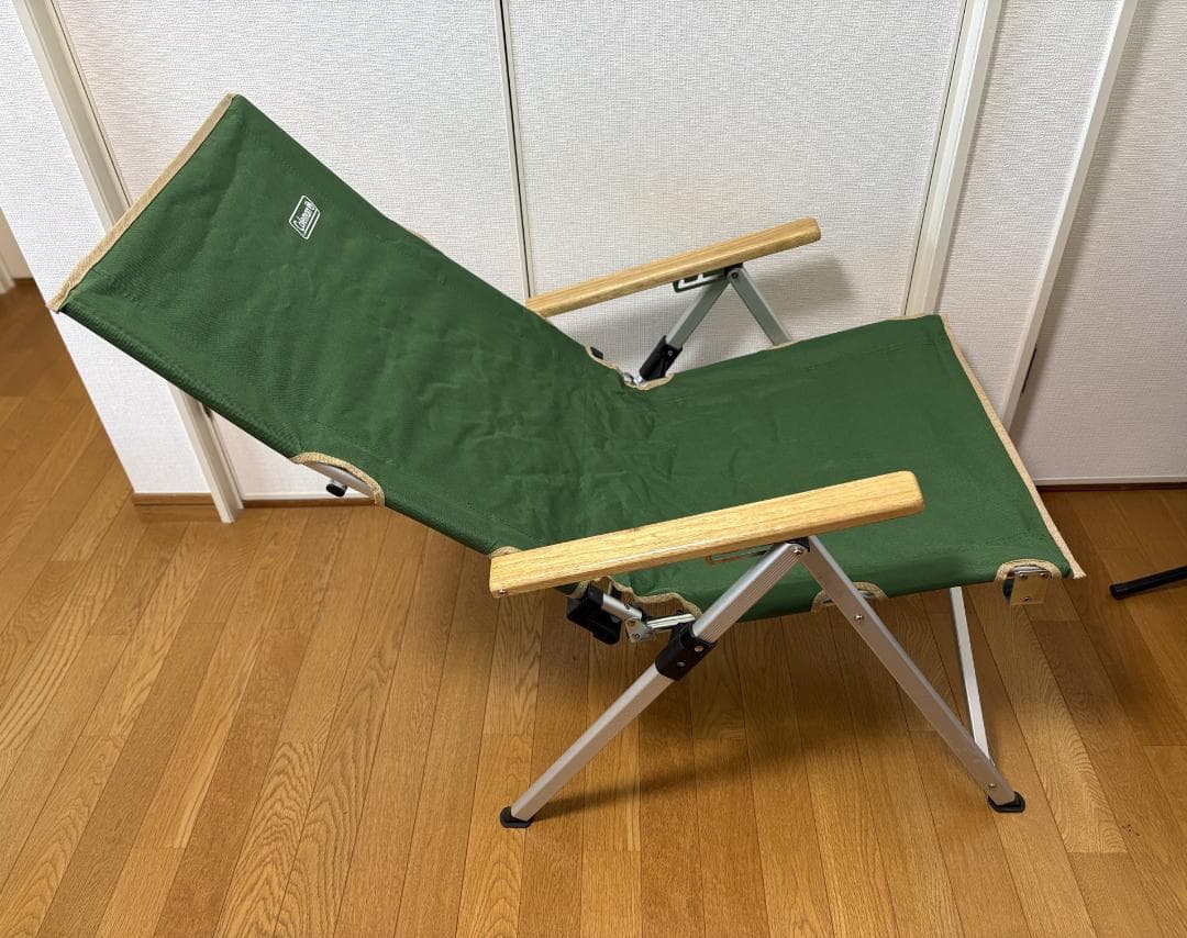 【美品】コールマン レイチェア 3段階リクライニング式 ハイバックチェア 緑