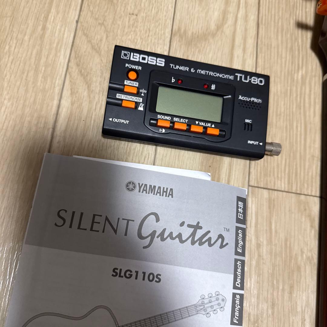 【YAMAHA SLG110S】サイレントギターセット ソフトケース付き【美品】