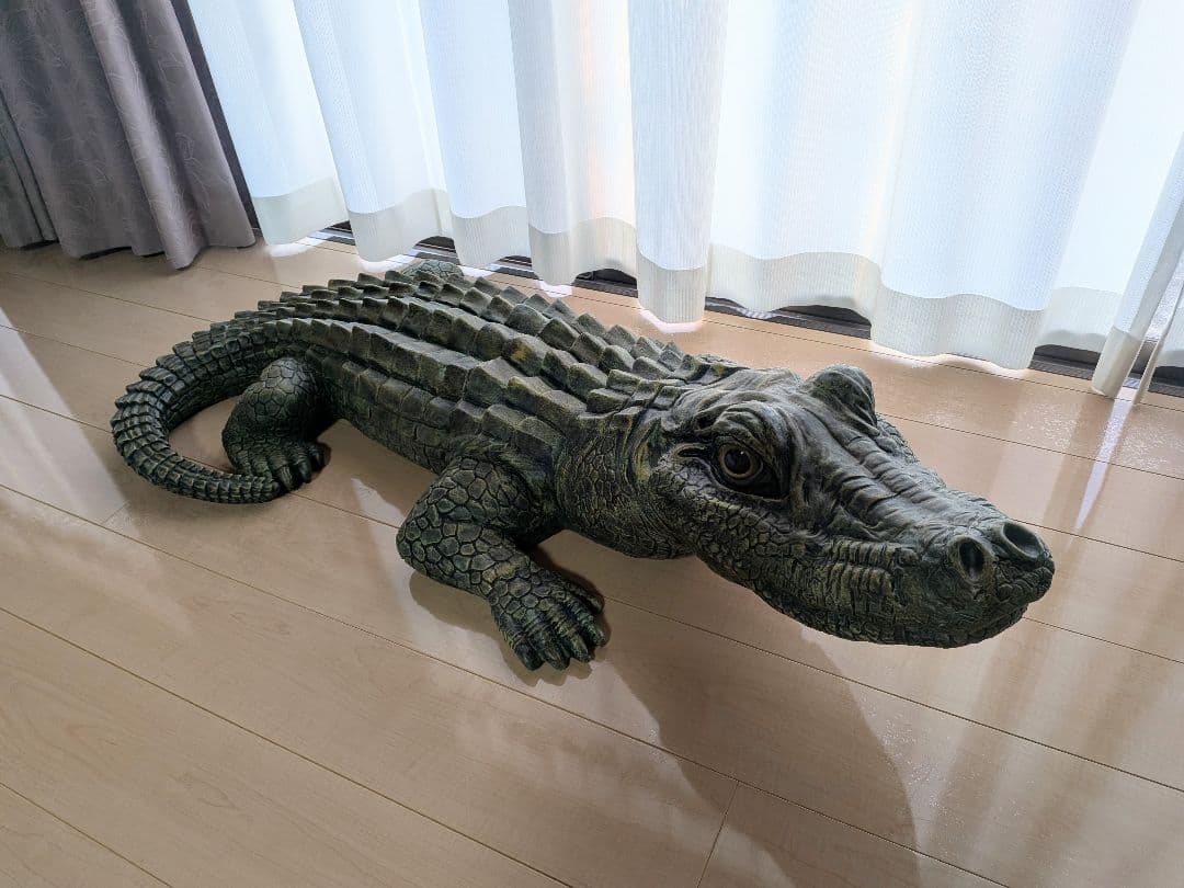 巨大 ワニ フィギュア 置物 アリゲーター クロコダイル