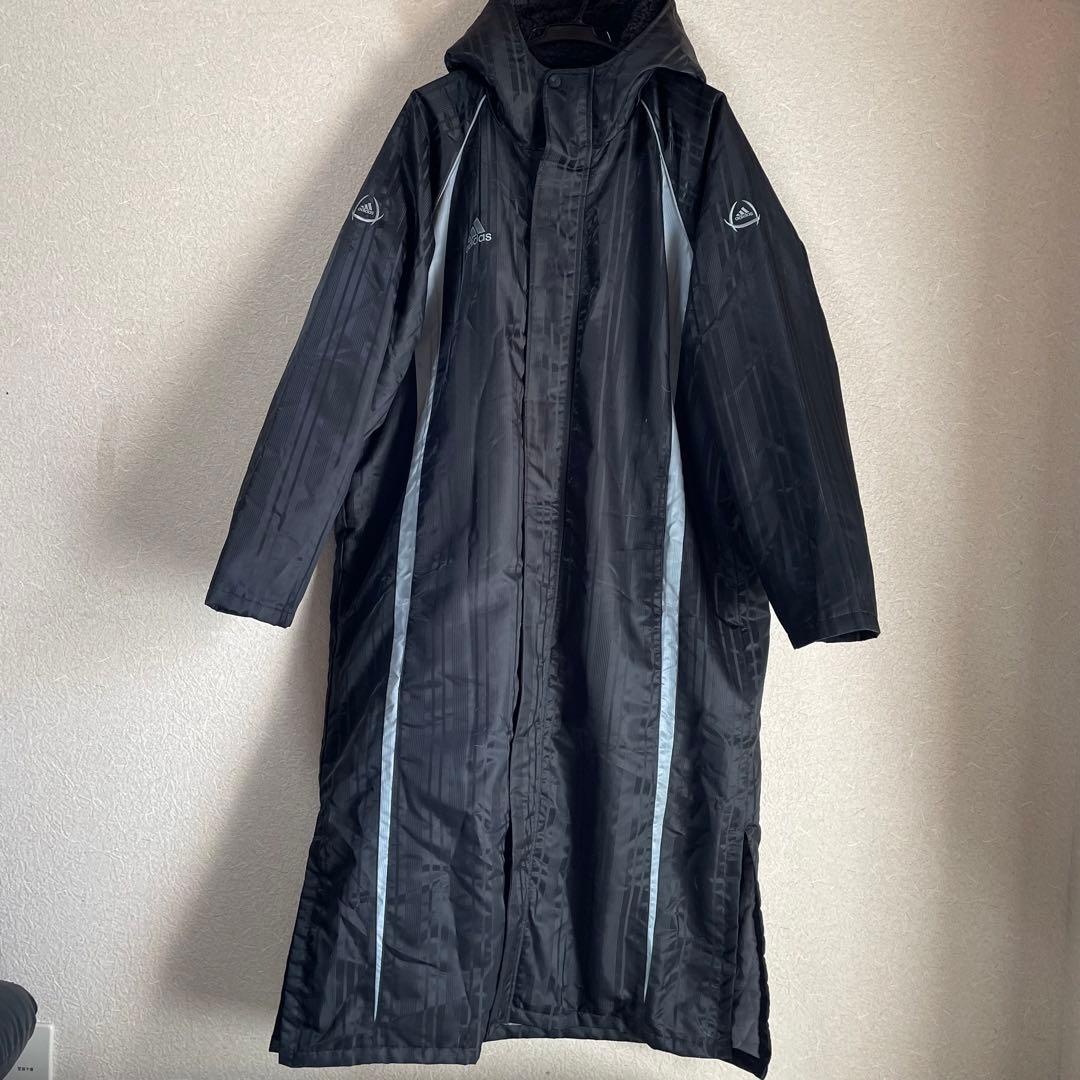 adidas フード付きロングベンチコートOサイズ　美品