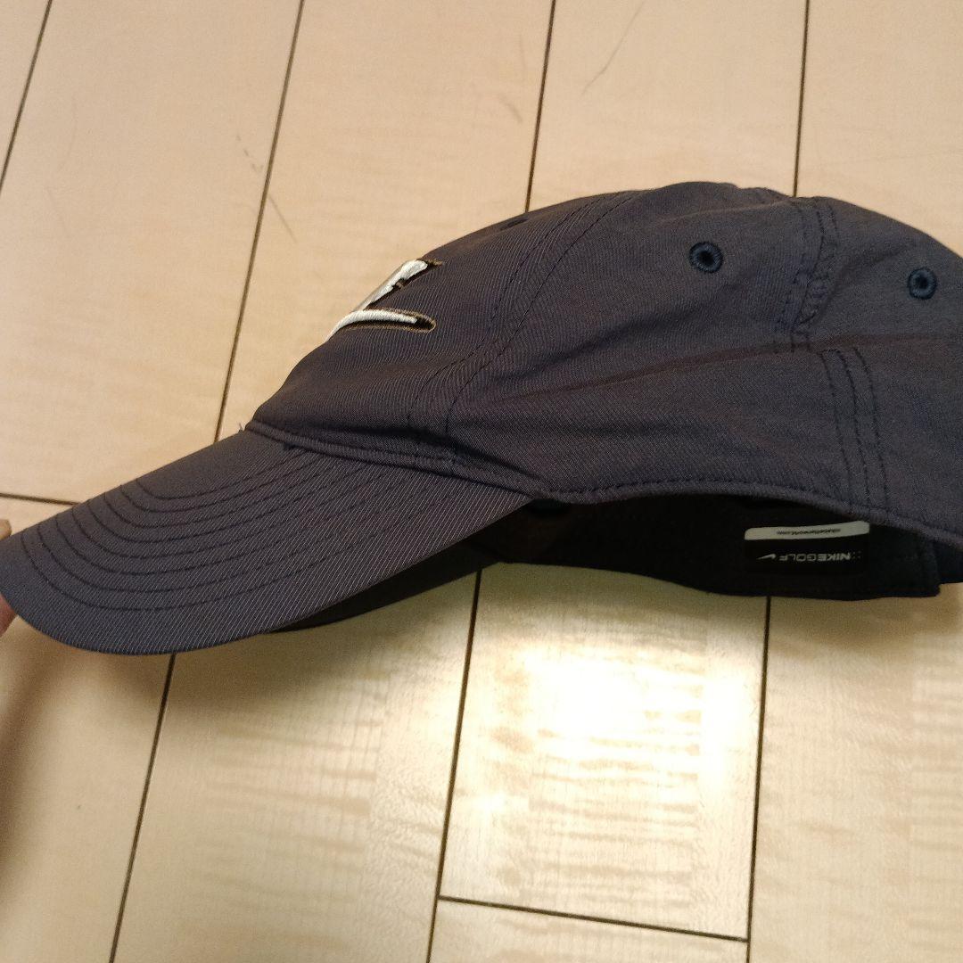 Nike GOLFキャップ グレー　ビッグロゴ　レア　ゴルフ