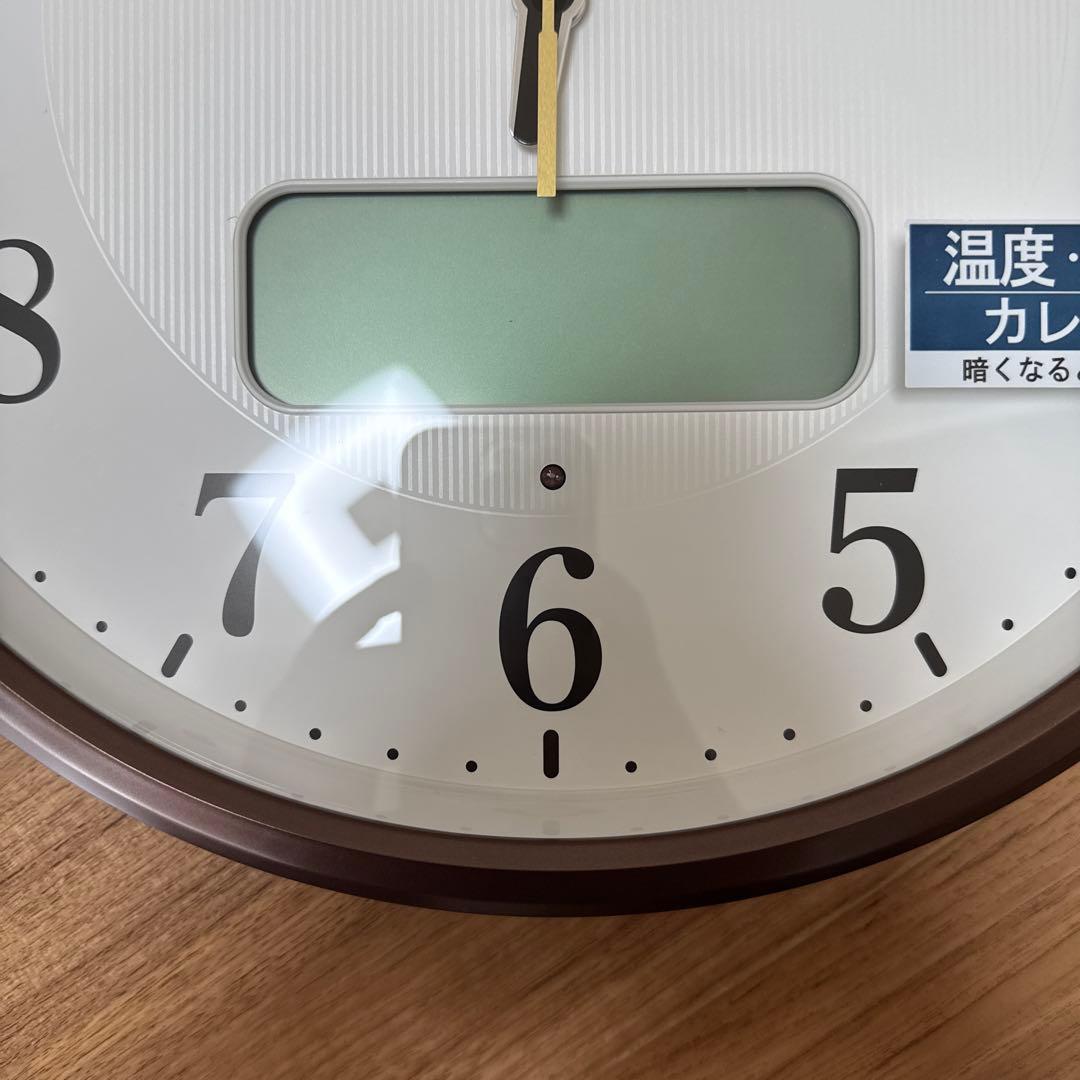 セイコークロック KX383B 電波掛時計 温度・湿度表示付 ステップセコンド