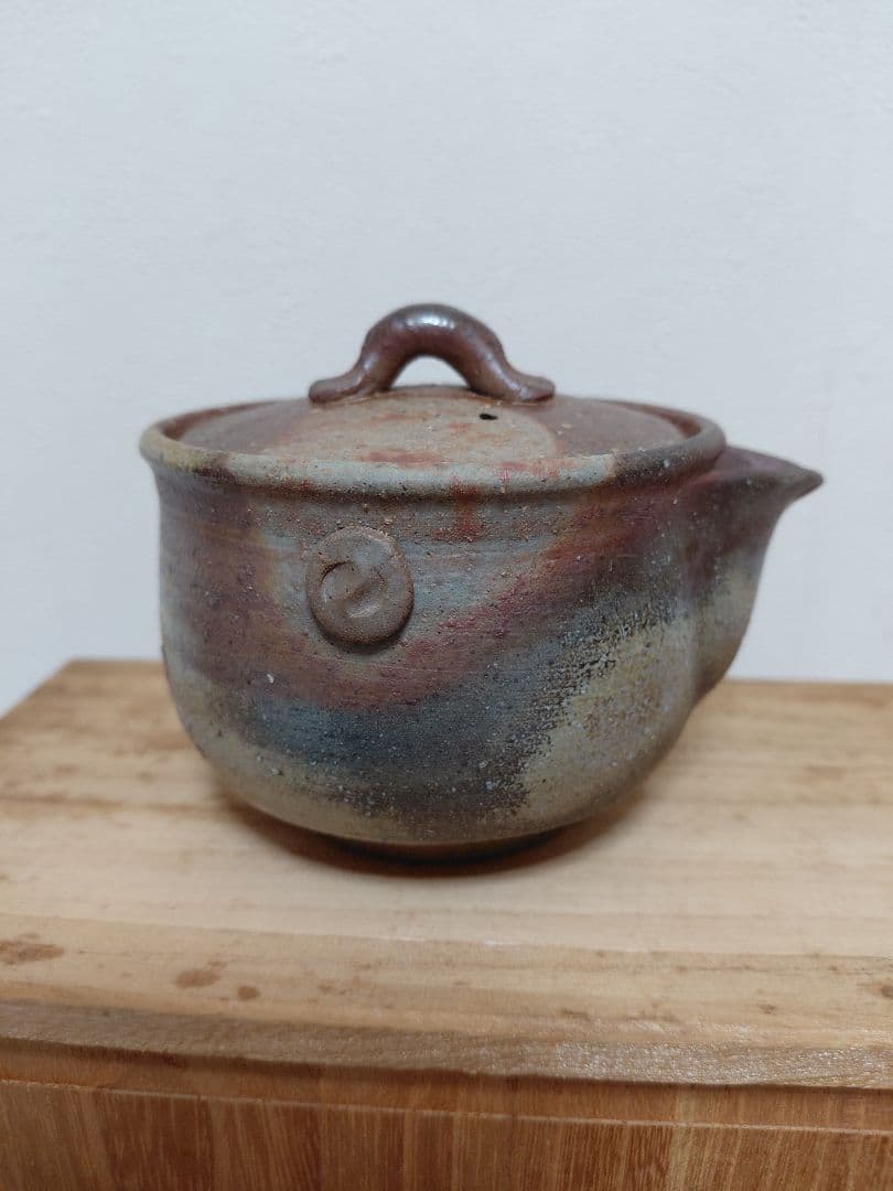 備前焼 泰山窯 茶器セット 宝瓶 湯冷 煎茶碗5客 共箱