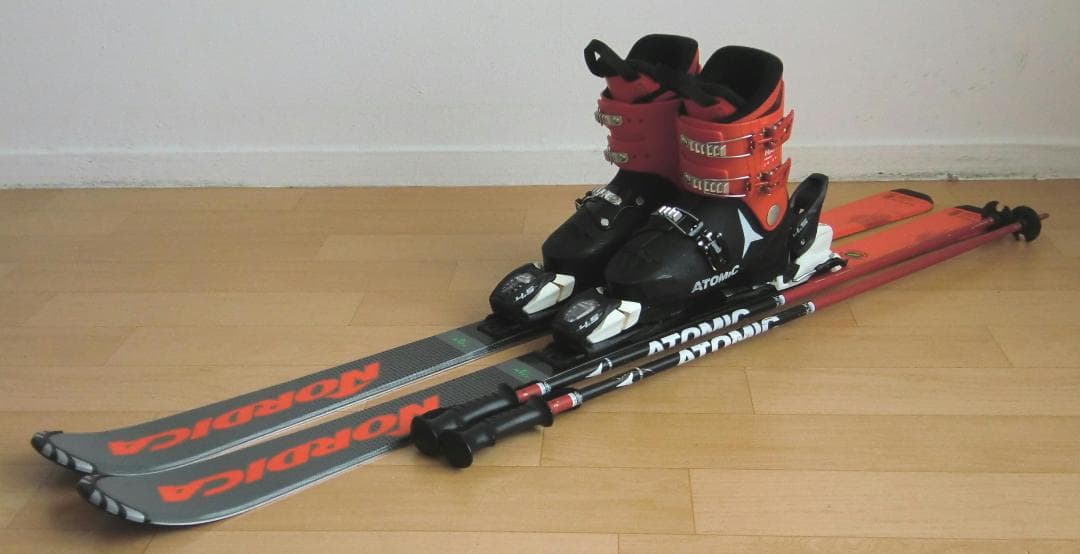 ■■送料無料■NORDICA■ジュニアスキーセット■板130靴23-23.5■■