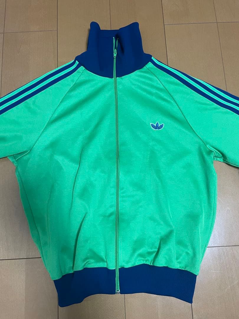 ⑱adidas トラックジャケット 5号70s 80s デサント製 グリーン