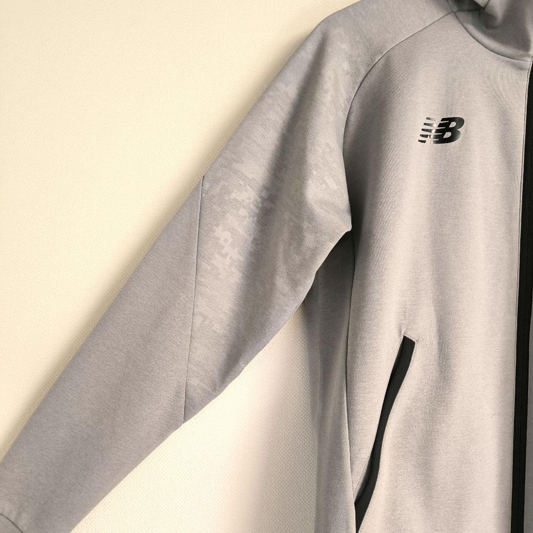 【極美品】New Balance フルジップフーディ トレーニング グレー M