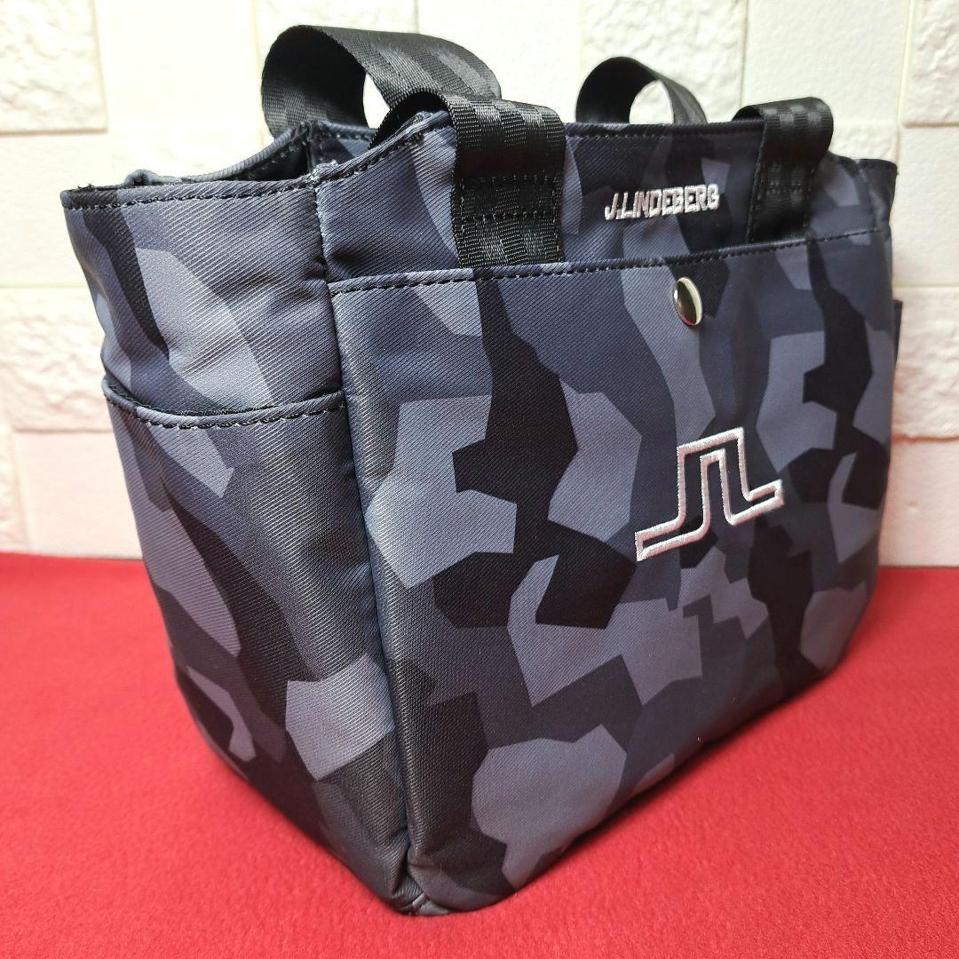 【美品】J. LINDEBERG ラウンドバック カートバック グレー迷彩