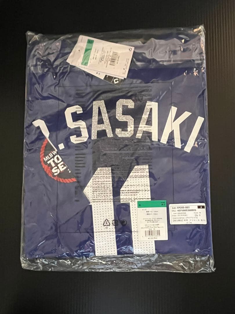 ドジャース 佐々木朗希 MLB 東京シリーズ ユニフォームTシャツ XL