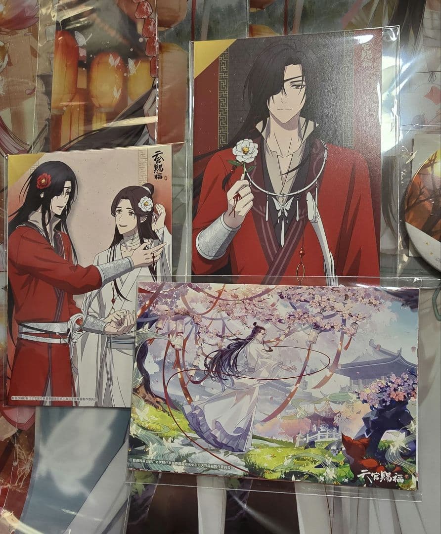 天官賜福 くじ引き堂 花城 謝憐 缶バッジ ポストカード クリアポスター
