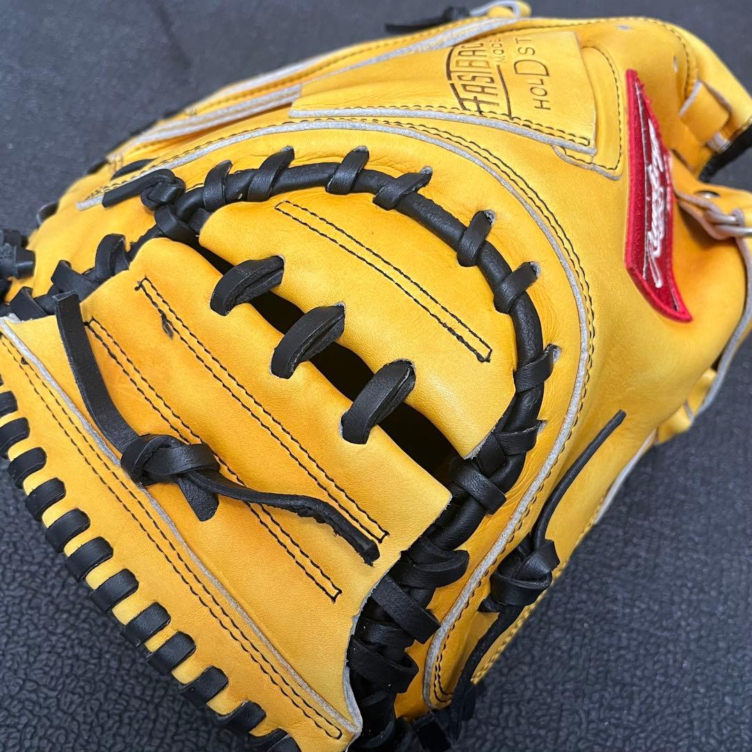ローリングス 大人用 野球 キャッチャーミット ヘリ革にポロポロ劣化有り 179
