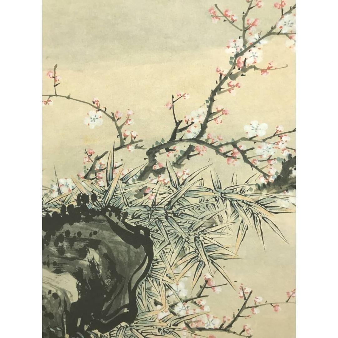 複製/作者不詳/花鳥図/掛軸☆宝船☆AK-225