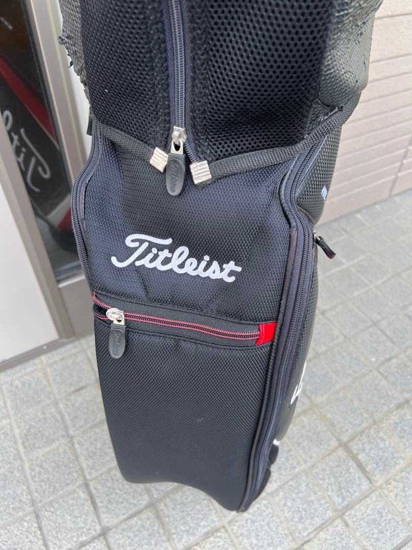 Titleist キャディバッグ 黒赤