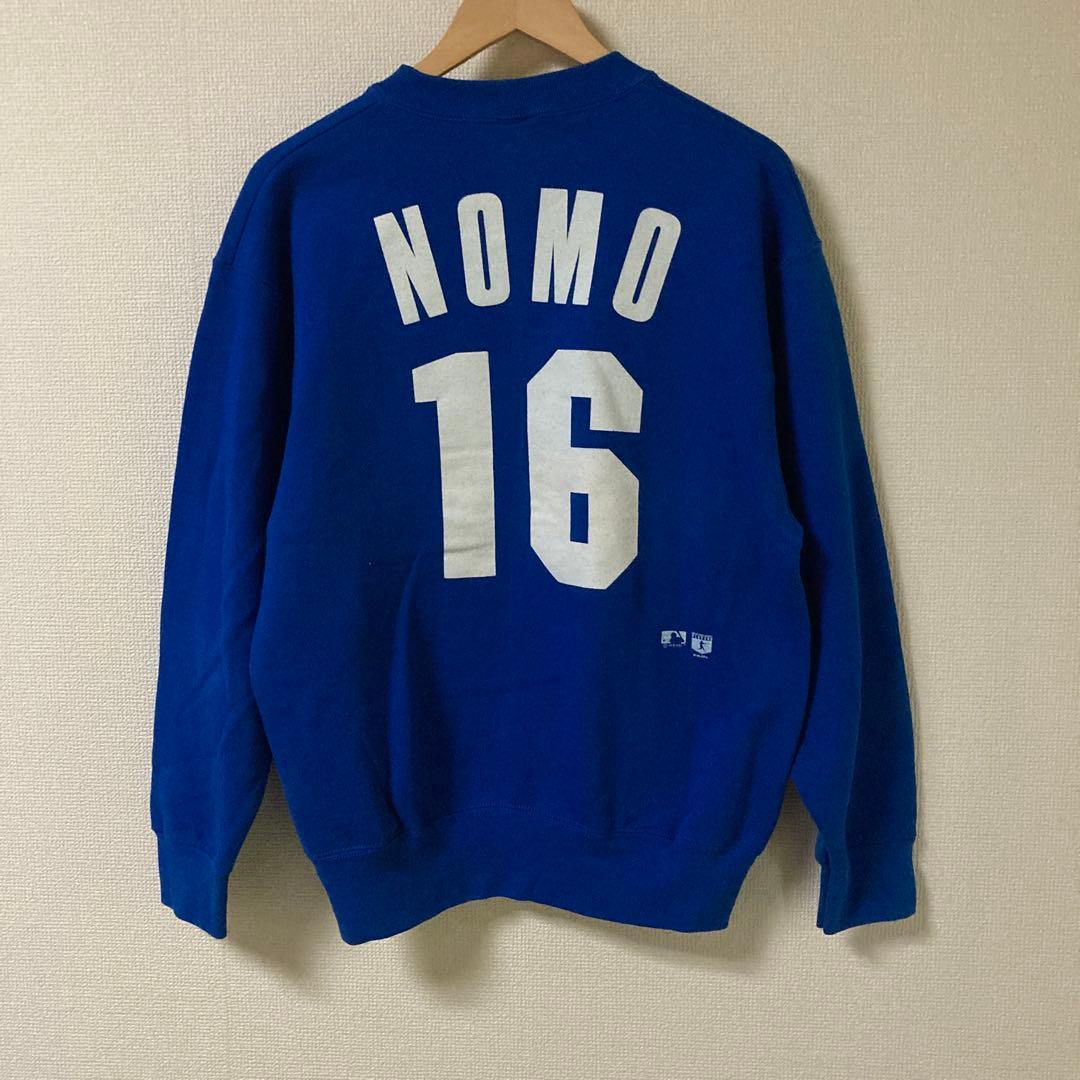 Dodgers ヴィンテージ　スウェットシャツ 野茂英雄　NOMO 青 16