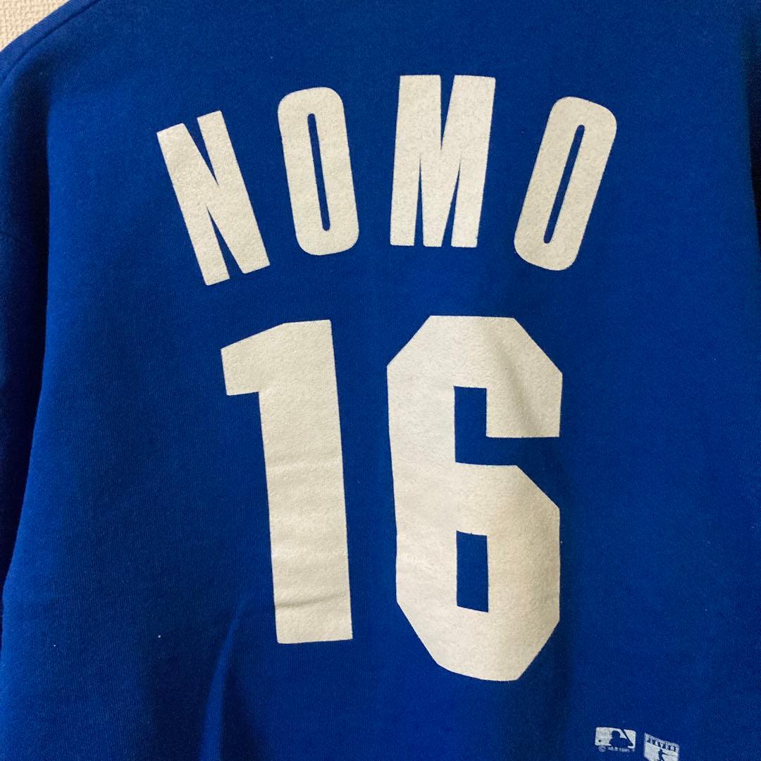 Dodgers ヴィンテージ　スウェットシャツ 野茂英雄　NOMO 青 16