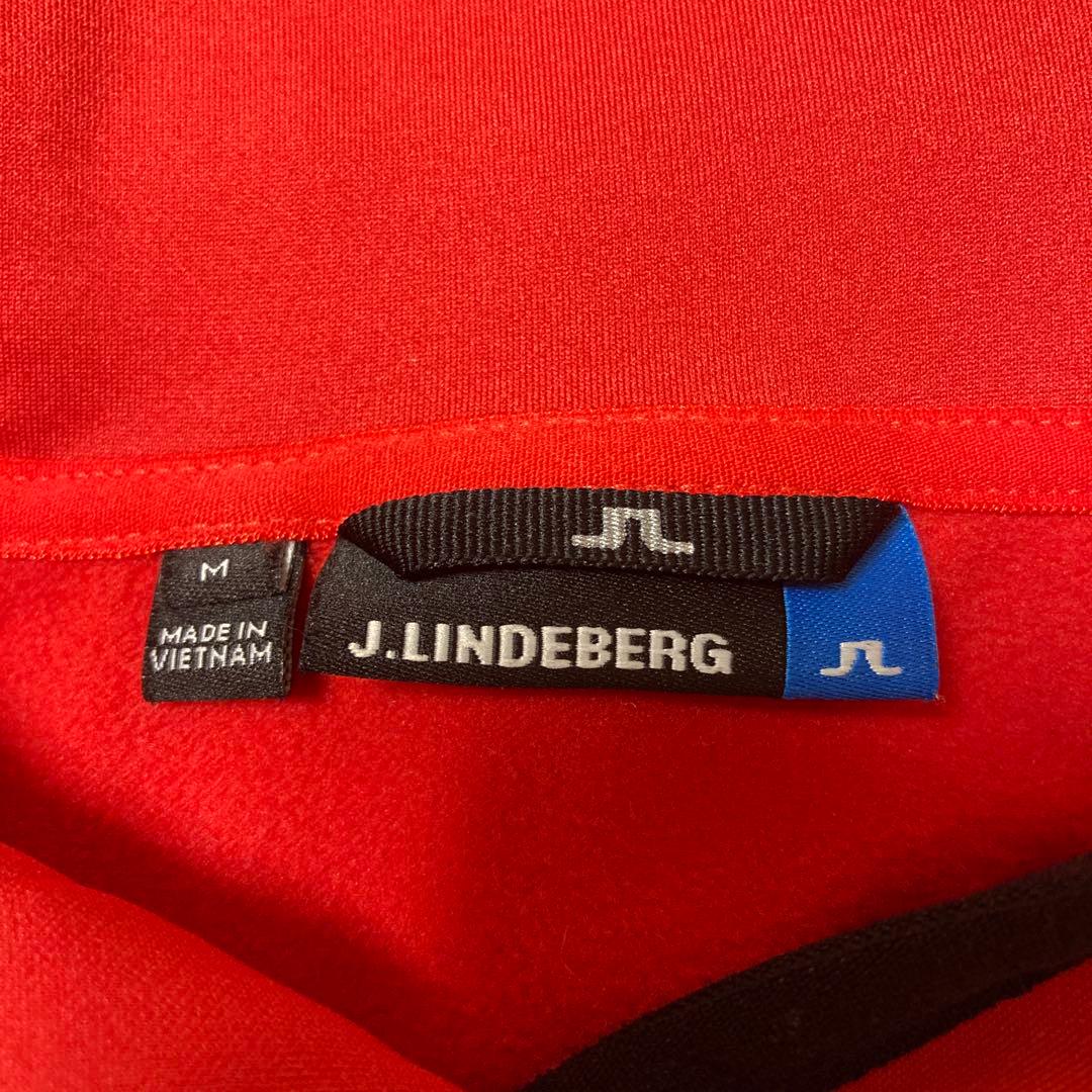 J.LINDEBERG フード付きシャツ M レッド