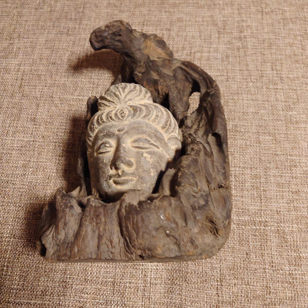 石仏　仏頭　ペルシャ