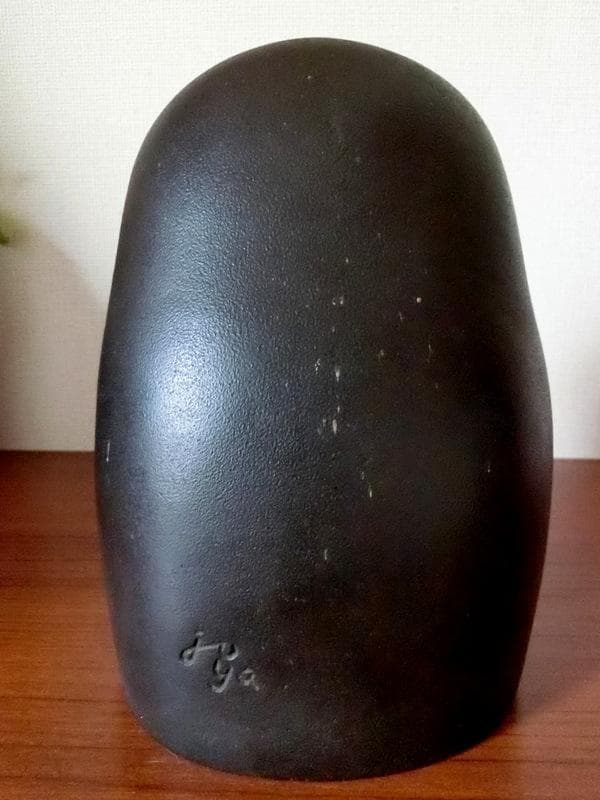 希少★鳥の彫刻家　山本常一作品　ふくろう/梟　彫像 置物 外箱付　森の賢者　鉄