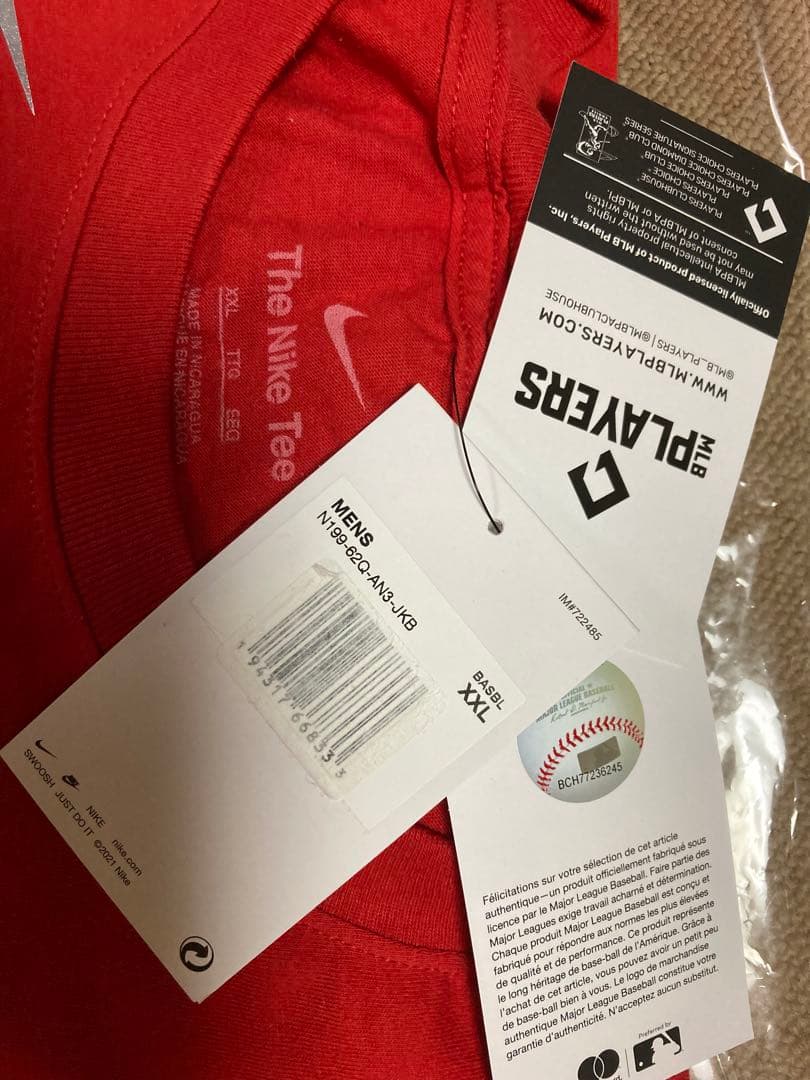 大谷　エンゼルスTシャツ　メンズ　XXL ナイキ　エンゼルススタジアム購入