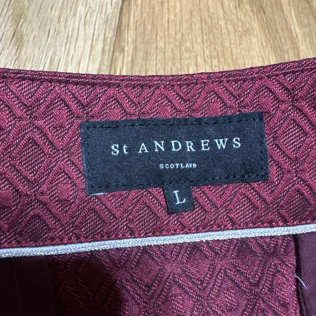 St ANDREWS サイズL ベルトデザイン ミニプリーツスカート